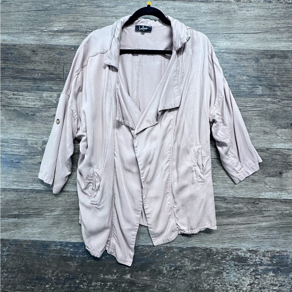 Lulu's Cream Cardigan with Open Front‎ and Relaxed Fit